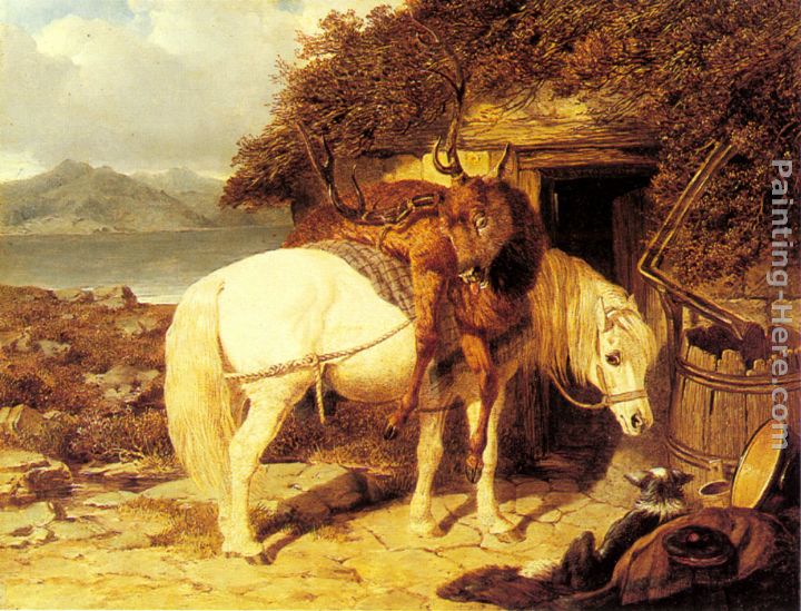 The End of the Day painting - John Frederick Herring Snr The End of the Day art painting